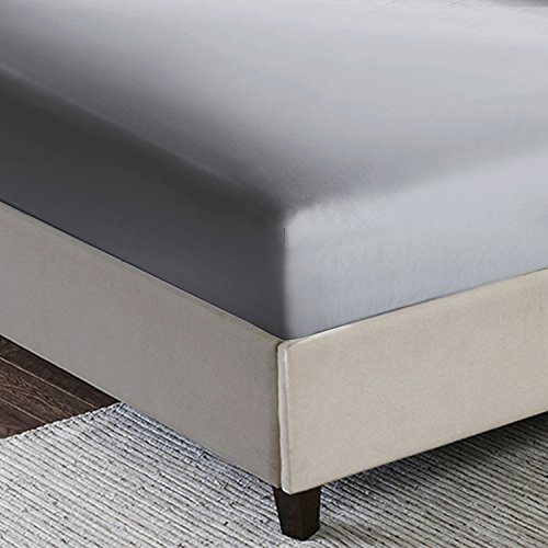 Silky Soft Grey Satin Queen Bed Set