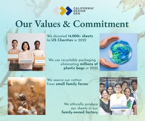 Luxury 500 Thread Count Striped Cotton Queen Sheets