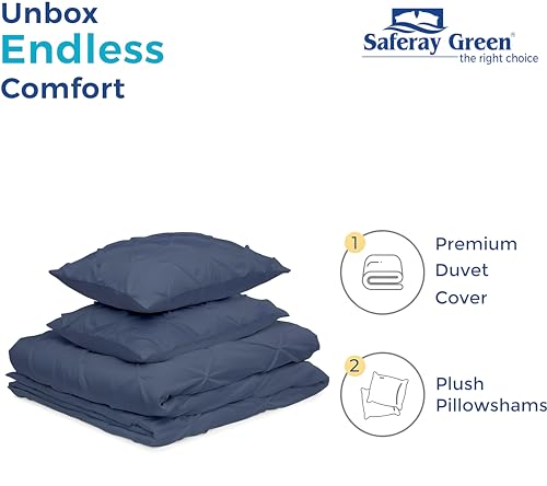 Green Luxury Pintuck Duvet Cover Set - King