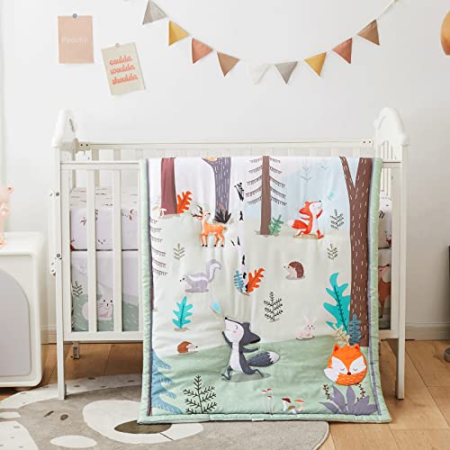 Woodland Animal 3-Piece Crib Bedding Set