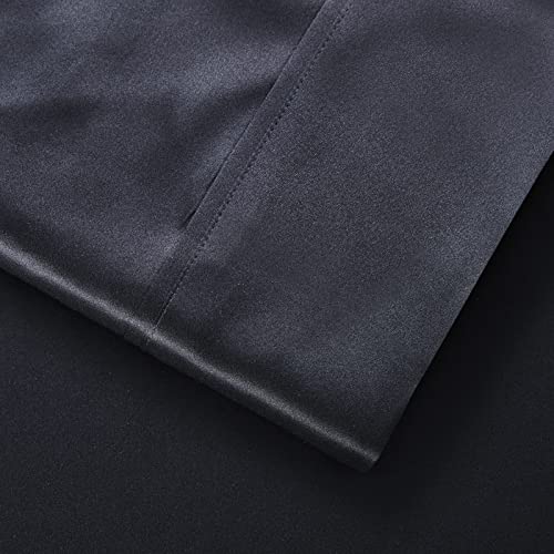 Queen Silk Satin Bed Sheet Set - 4 Pieces