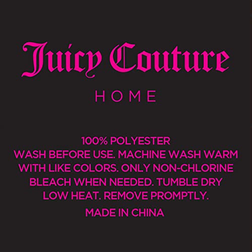 Juicy Couture Twin Satin Bed Sheet Set - Black