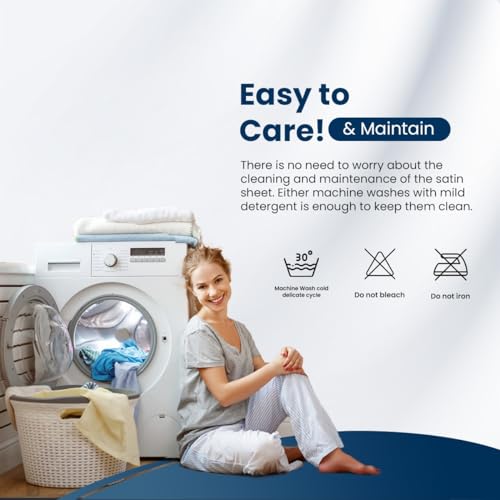 Rose Pink Silk Satin Queen Bed Set, 4pcs