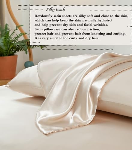 Luxury Gold Satin Queen Bed Sheet Set