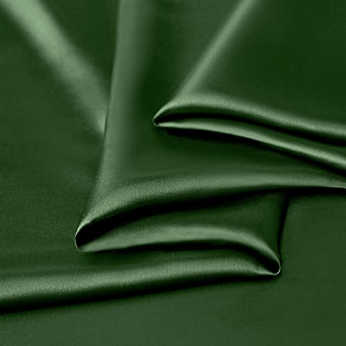 Emerald Green Satin Queen Bed Linen Set