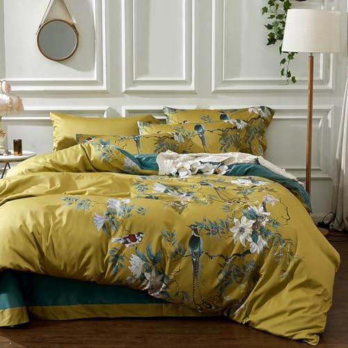 Garden Floral Reversible Duvet Cover Set - Queen