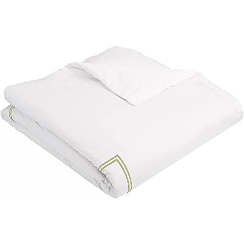 Luxury Egyptian Cotton Embroidered Duvet Set, Queen Sage