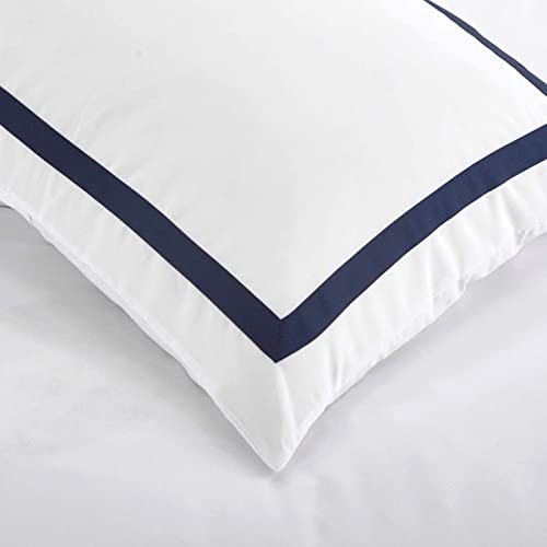 Luxury Navy Microfiber 3-Piece Duvet Cover Set