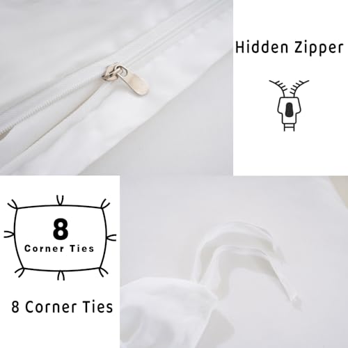 Organic Cotton King Duvet Cover Set - White