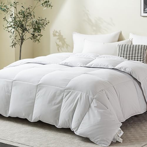 Luxury Twin Feather Down Comforter for All Seasons