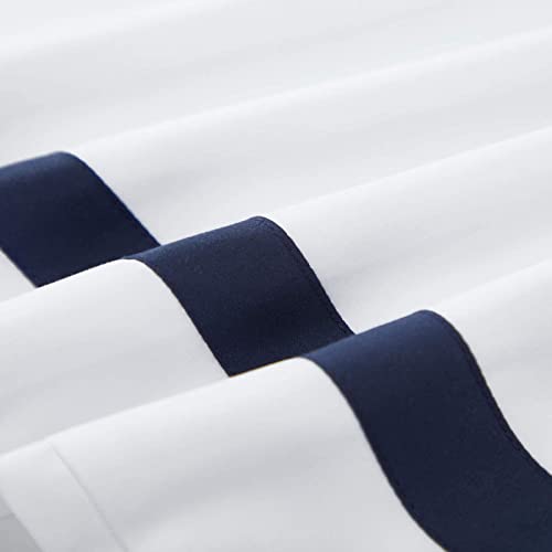 Luxury Navy Microfiber 3-Piece Duvet Cover Set