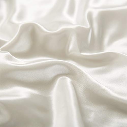 Luxury Satin King Duvet Cover Set - Off White