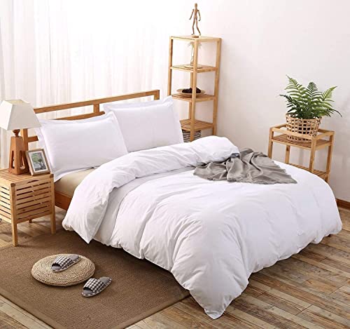 Premium Egyptian Cotton King Duvet Cover Set - White