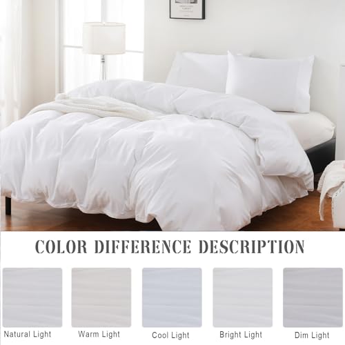 Organic Cotton King Duvet Cover Set - White