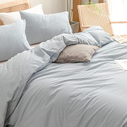Chic Cornflower Blue 3-Piece Duvet Cover Set