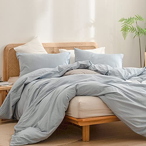 Chic Cornflower Blue 3-Piece Duvet Cover Set