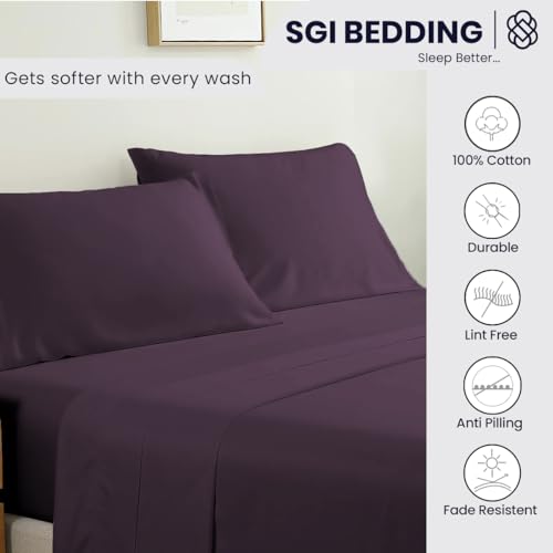 Luxury 4-Piece Egyptian Cotton Queen Sheet Set