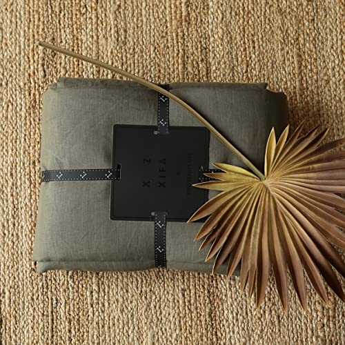 Olive Green 100% Natural Flax Linen Duvet Set