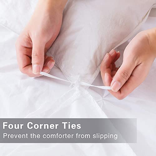 Premium Egyptian Cotton King Duvet Cover Set - White