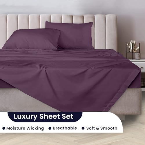 Luxury 4-Piece Egyptian Cotton Queen Sheet Set