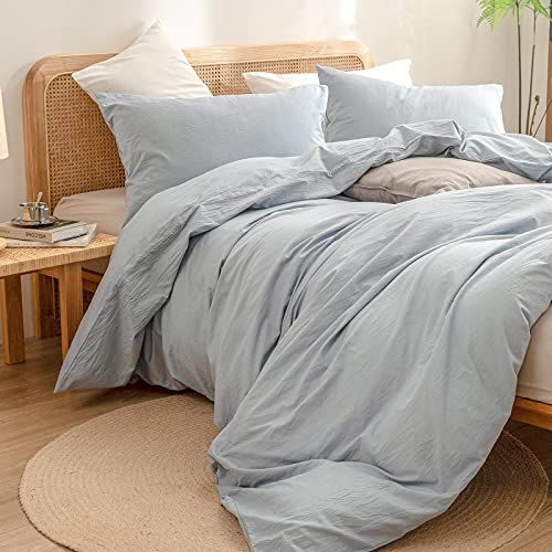 Chic Cornflower Blue 3-Piece Duvet Cover Set