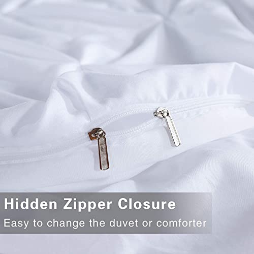 Premium Egyptian Cotton King Duvet Cover Set - White