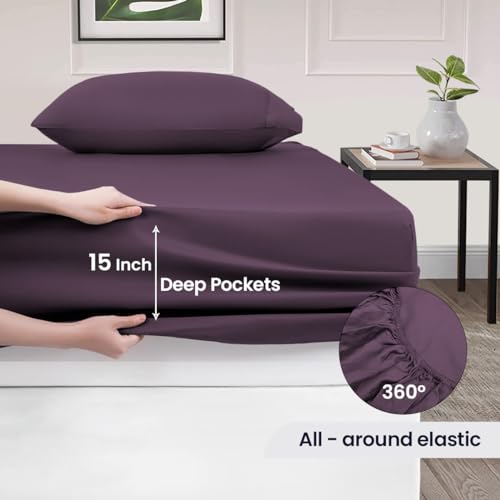 Luxury 4-Piece Egyptian Cotton Queen Sheet Set