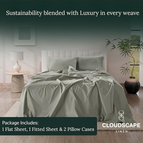 Luxury Silver Egyptian Cotton Queen Sheet Set