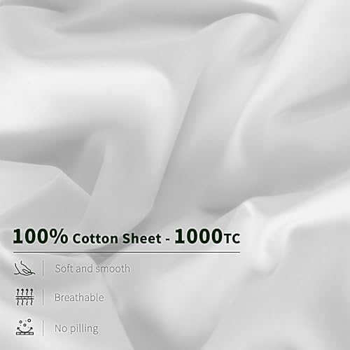 Luxury 1000 Thread Count Queen Cotton Sheet Set
