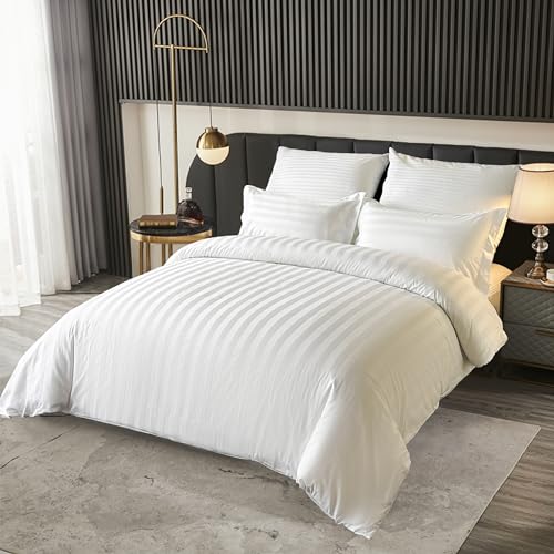 Amolavet King Size Satin Stripe Duvet Set
