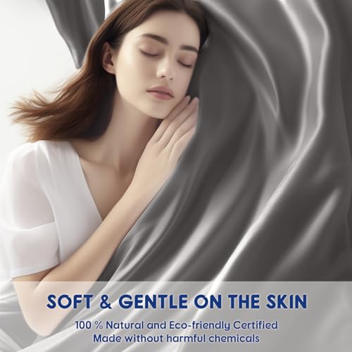 Luxury 100% Egyptian Cotton Bed Sheet Set - Dark Grey