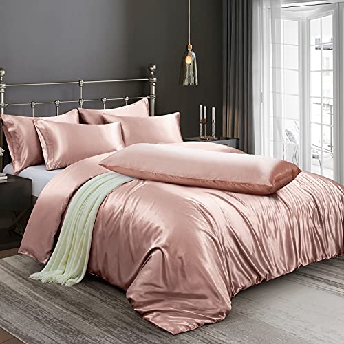 Luxury Satin Duvet Cover Set in Champagne