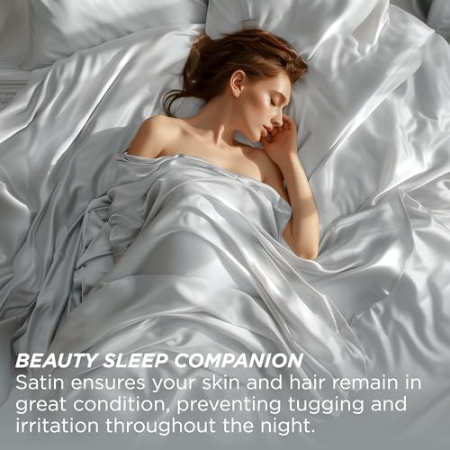 Luxury Satin Queen Bed Sheet Set - 4 Pcs