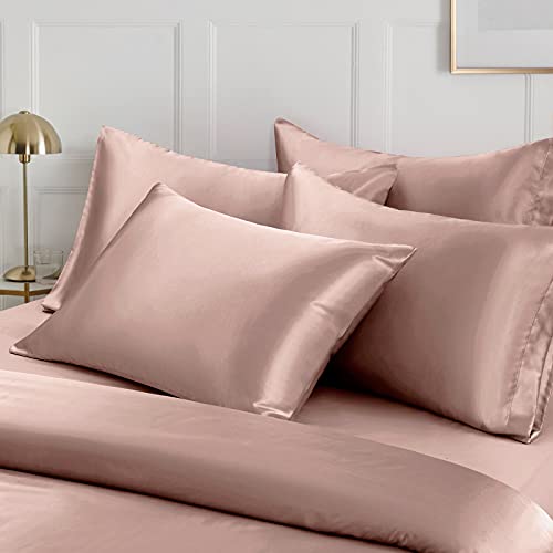Luxury Satin Duvet Cover Set in Champagne
