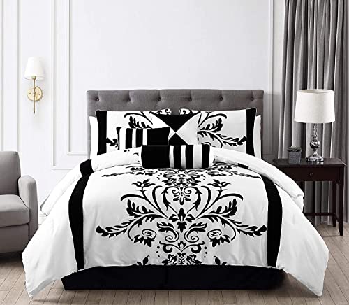 Nobility 7-Piece Queen Faux Silk Bedding Set