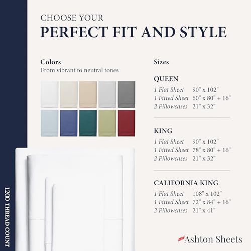 Ashton Luxury Egyptian Cotton King Sheets Set