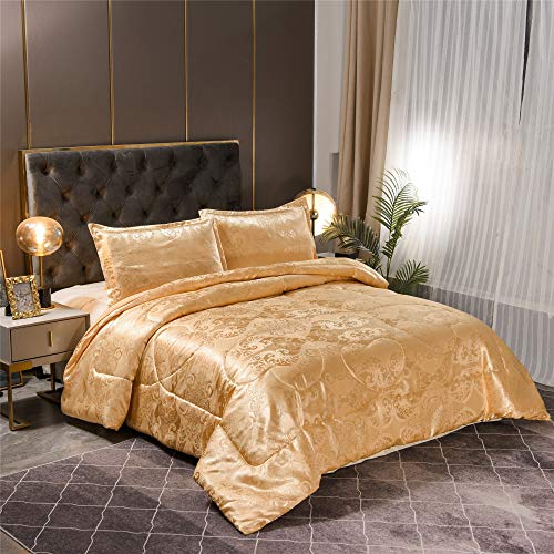 Luxury Silk Twin Comforter Set with Pillows