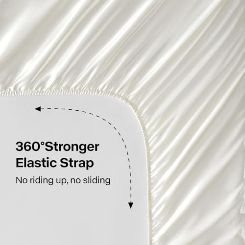 Luxury Satin Fitted Sheet & Pillowcase Set - Ivory