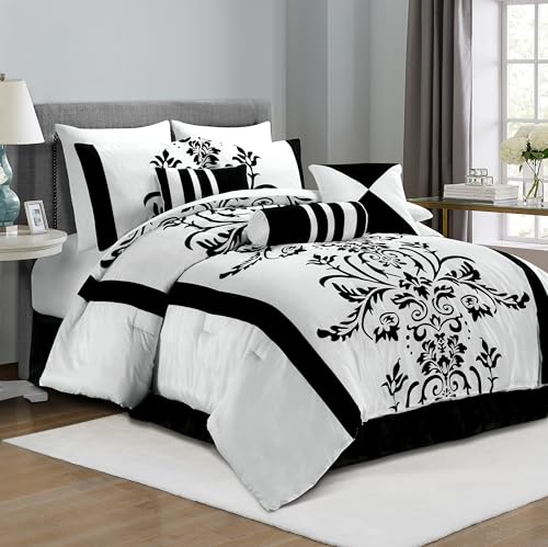 Nobility 7-Piece Queen Faux Silk Bedding Set