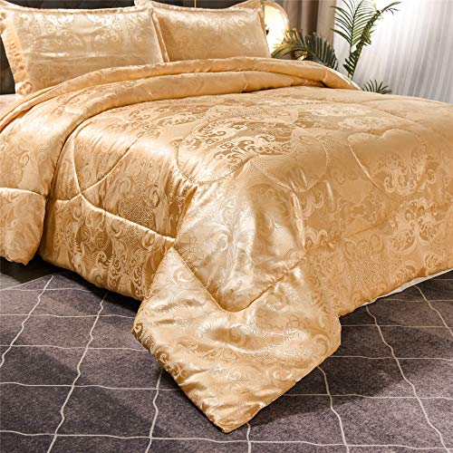 Luxury Silk Twin Comforter Set with Pillows