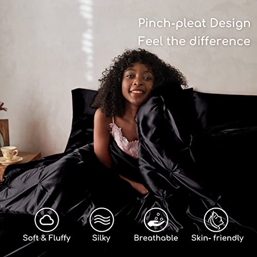 Luxurious 7-Piece Satin Queen Bedding Set