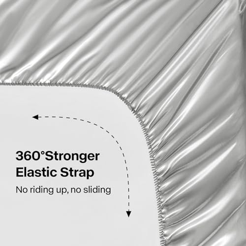 Luxury Silky Grey Queen Bed Set - 4 Pieces