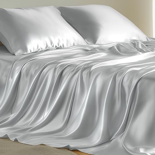 Luxury Satin Queen Bed Sheet Set - 4 Pcs