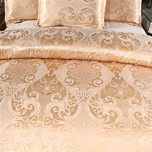 Luxurious Reversible Jacquard Satin King Bed Set