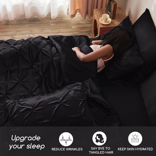 Luxurious 7-Piece Satin Queen Bedding Set