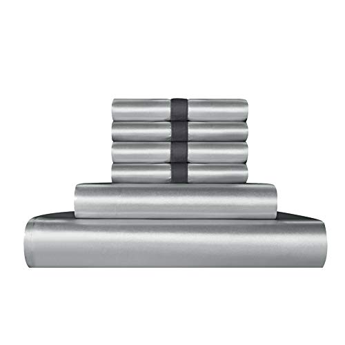 Luxury 6-Piece Satin Bed Sheet Set - Queen