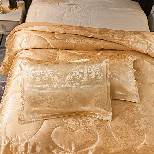 Luxury Silk Twin Comforter Set with Pillows