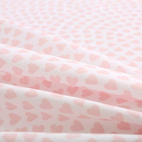Vonty Twin Pink Heart Kids Bedding Set