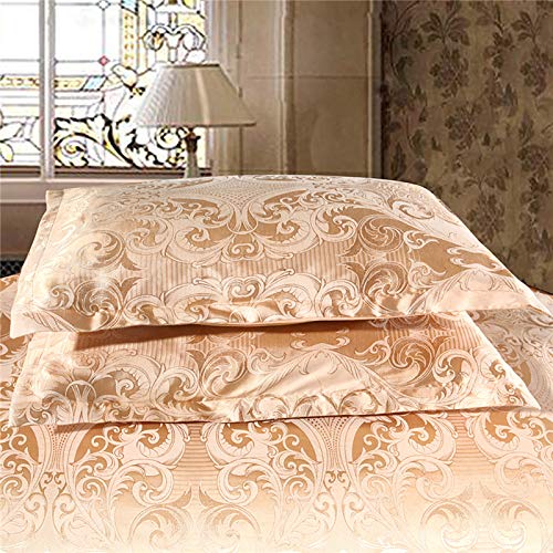 Luxurious Reversible Jacquard Satin King Bed Set