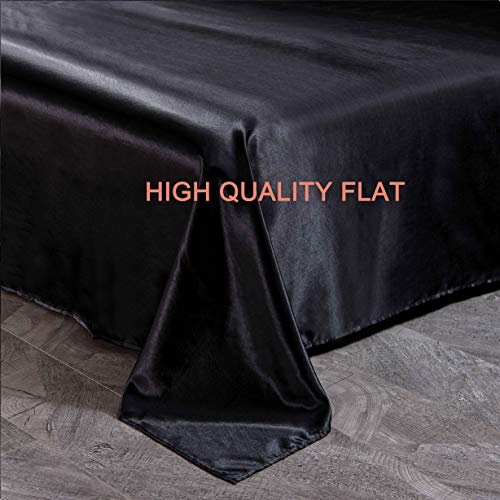 Luxury Silk Queen Comforter Bed Set, 5 Pieces